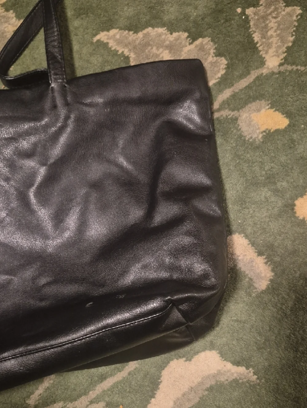 Donna Karan Black Leather Tote - Picture 3 of 14
